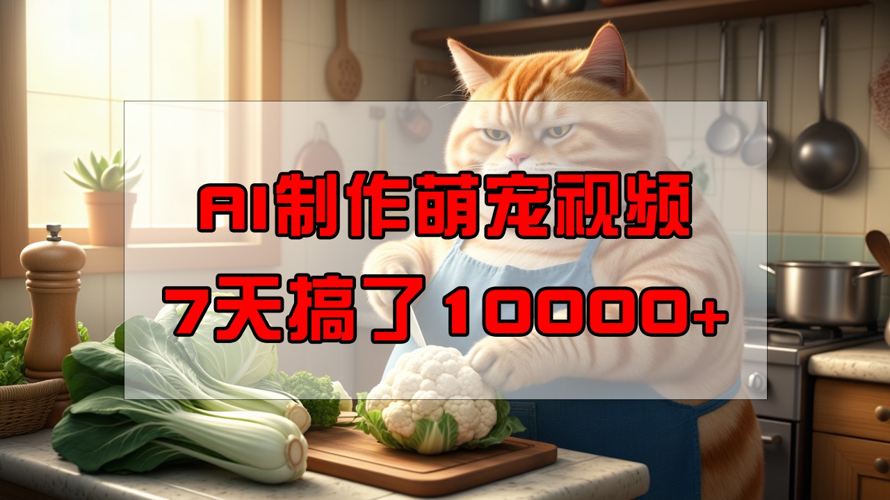 靠AI制作萌宠视频，7天搞了1万+，操作简单门槛低，有手机就行-创享网