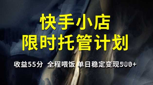 快手小店托管新机遇，55分成，全托管模式，日赚5单秘籍【深度解析】-创享网