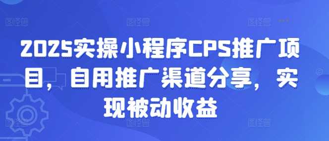 2025年实战版小程序CPS推广攻略，揭秘自用高效渠道，解锁躺着赚钱模式-创享网