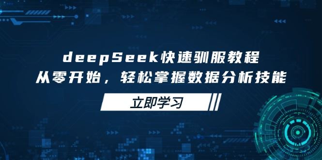 图片[1]-（14536期）deepSeek快速驯服教程：从数据新手到分析大师的蜕变之旅-创享网