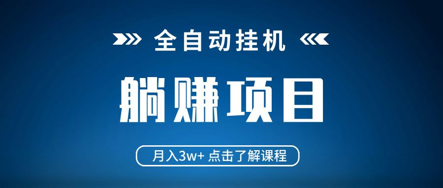 （14551期）全自动挂机项目，轻松实现月入3W+，你的真正躺平之选-创享网