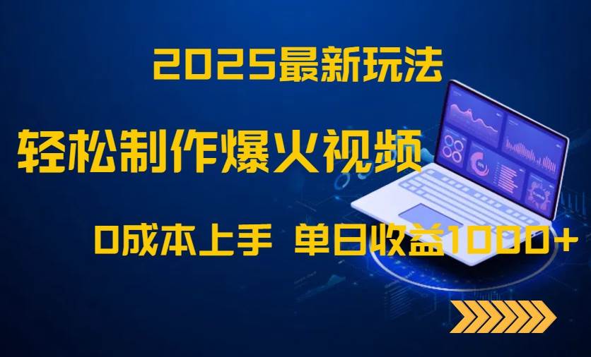 2025年度全新玩法揭秘！轻松打造爆款视频，零成本启航，单日收益轻松破千！-创享网