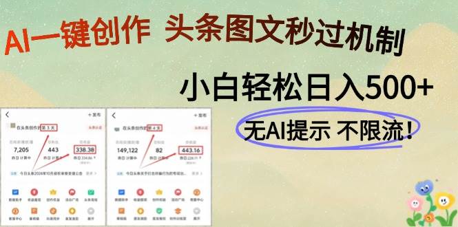 图片[1]-AI黑科技，一键创作奇迹！轻松驾驭头条图文，日入500+不是梦。-创享网