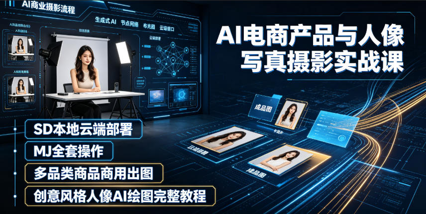 SD+MJ双工具驱动AI电商摄影，多品类商用出图+国风人像 - 创享网-创享网