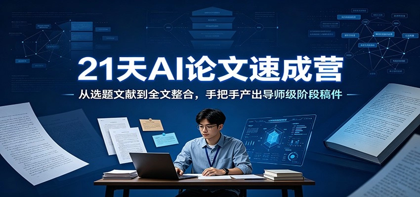 21天AI论文速成营，从选题到全文整合，手把手产出阶段稿件 - 创享网-创享网