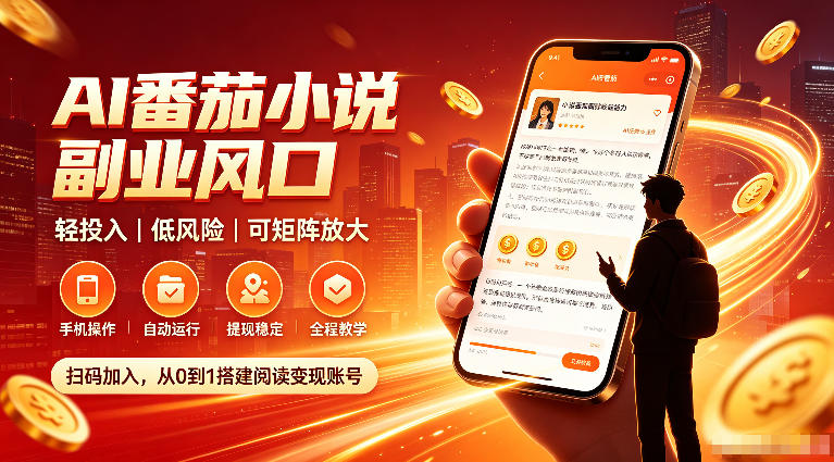 AI番茄全自动挂G：24小时躺赚，零基础小白当天上手出收益-创享网