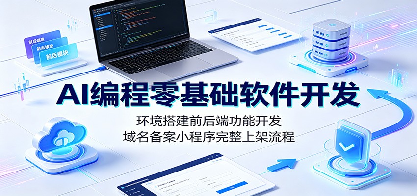 AI编程零基础软件开发：环境搭建+前后端开发+域名备案+小程序完整上架 - 创享网-创享网