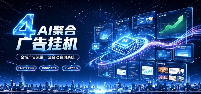 全域广告流量聚合挂机，AI无人稳赚长期被动收入-创享网