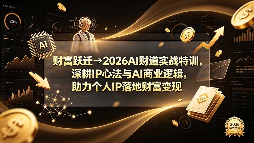 2026AI财道实战，IP心法+AI商业逻辑，助力个人IP长效变现 - 创享网-创享网