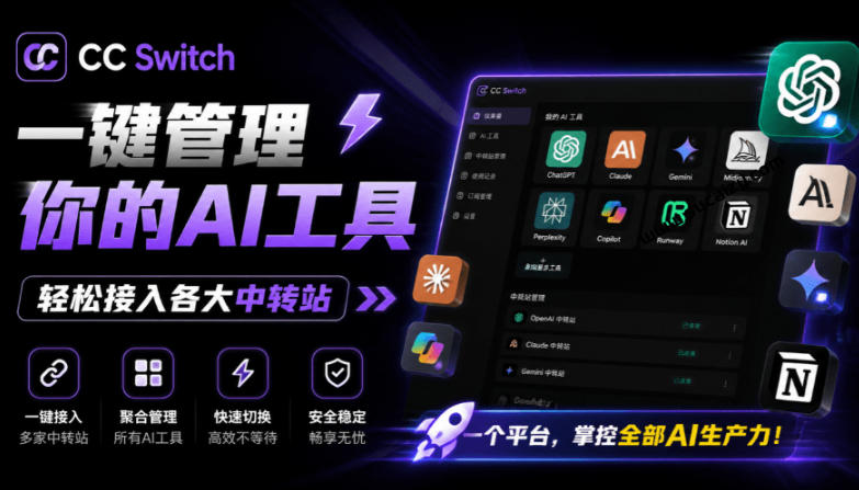 CC Switch实测，一键切换AI编程工具API统一管理ChatGPT Codex Claude工作流-创享网