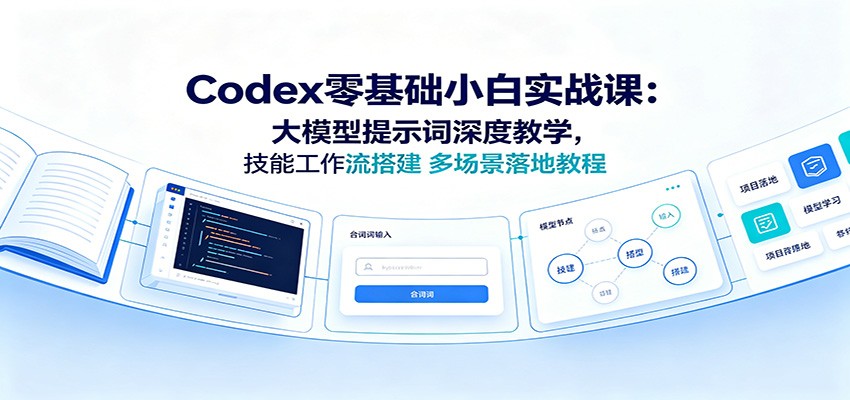 Codex零基础实战:大模型提示词×Skill工作流×多场景落地一站式教学-创享网