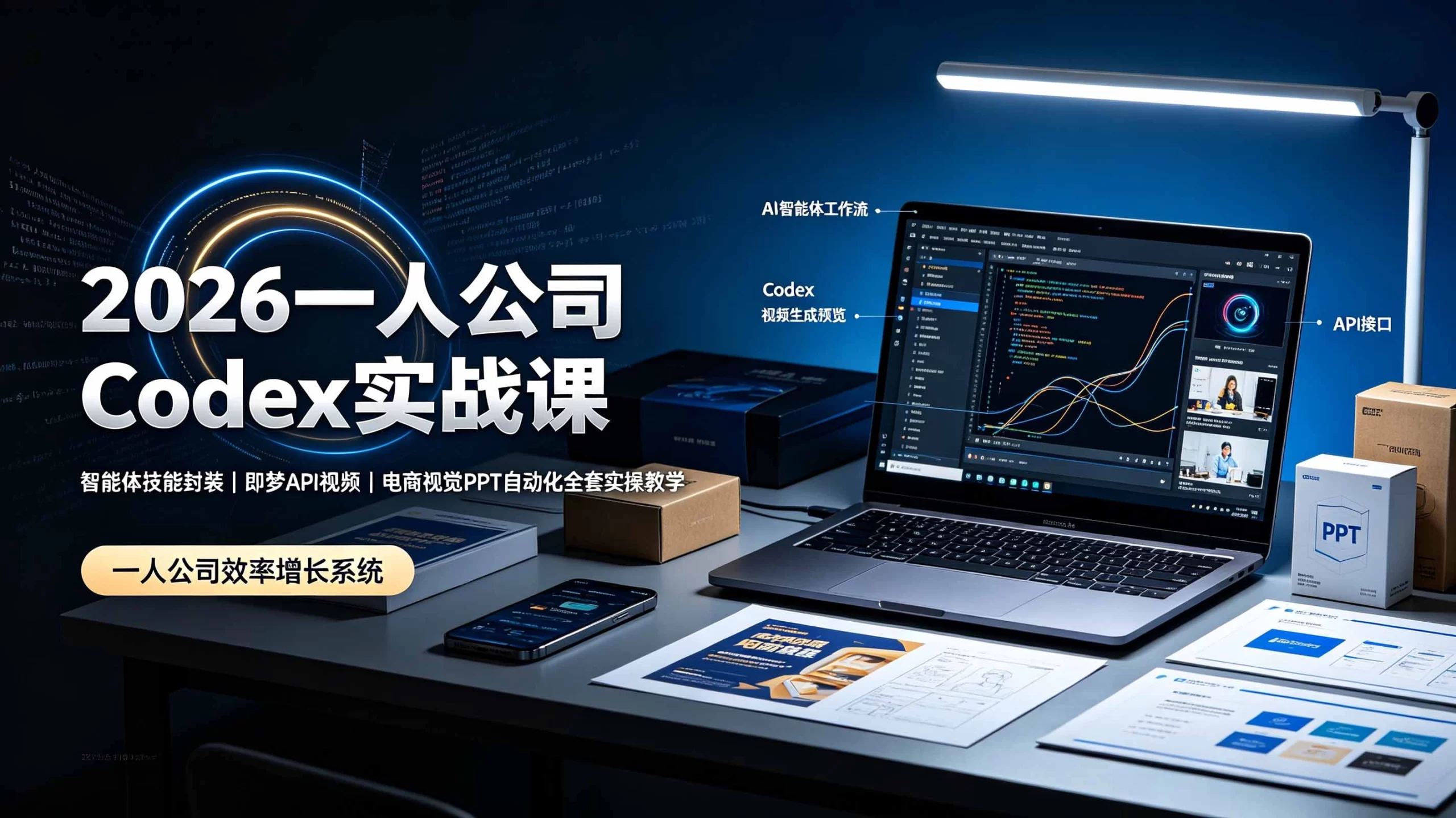 2026一人公司Codex：智能体封装×API自动化×电商视频PPT全能实战 - 创享网-创享网