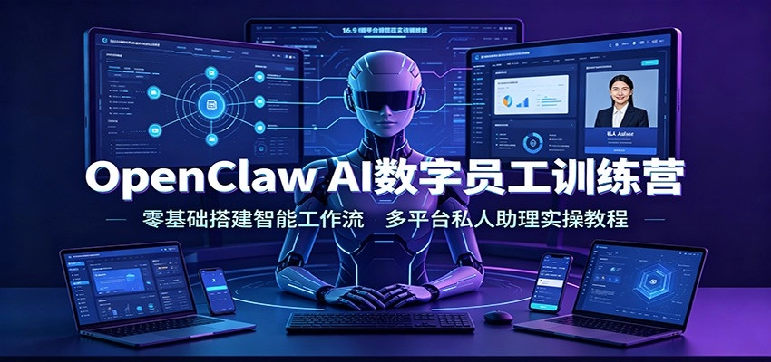 OpenClaw AI数字员工：零基础搭建智能工作流，多平台私人助理实战 - 创享网-创享网