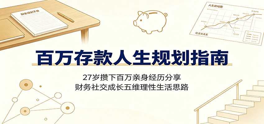 27岁攒下百万存款：从膨胀挥霍到理性控欲，财务社交成长五维生活规划 - 创享网-创享网