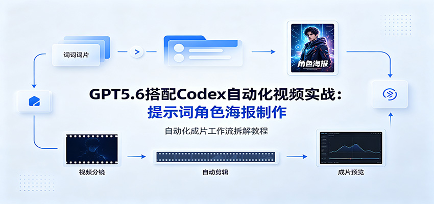 GPT5.6×Codex自动化视频:提示词设计·角色海报·自动化成片工作流全拆解-创享网
