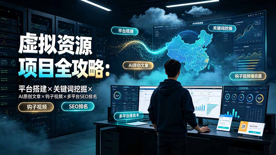 虚拟资源项目全攻略拆解，平台搭建+关键词挖掘+AI文章+钩子视频+多平台SEO - 创享网-创享网