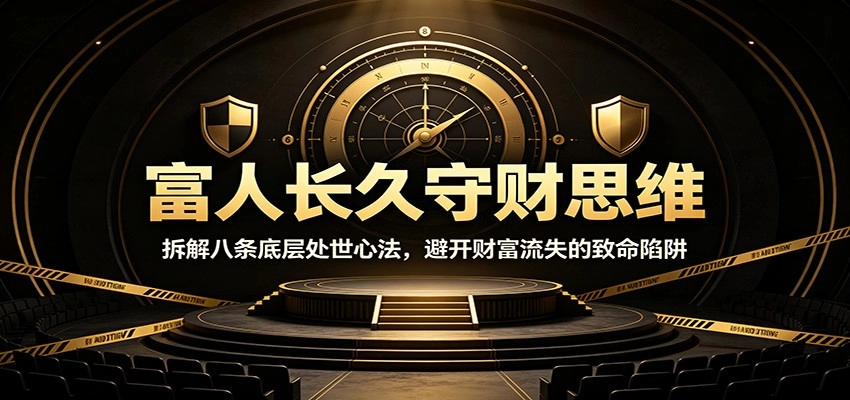 富人长久守财思维：八条底层心法，避开财富流失致命陷阱-创享网