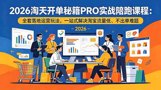 2026淘天开单秘籍PRO，全套落地运营玩法一站式解决流量低不出单-创享网