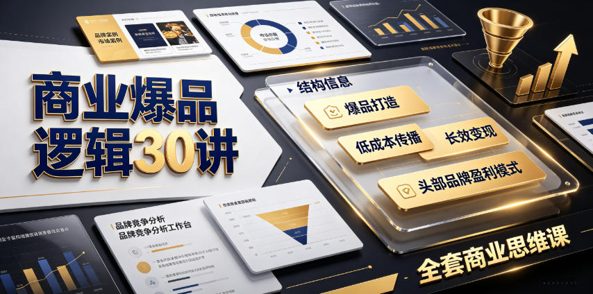 商业爆品逻辑30讲，拆解西贝小米喜茶等头部品牌盈利模式-创享网