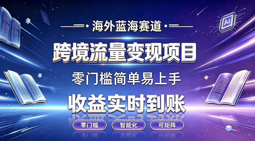 海外蓝海流量变现:零门槛操作,收益实时到账,日入200+-创享网