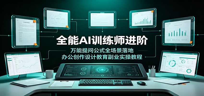 全能AI训练师进阶：万能提问公式全场景落地，办公创作设计副业一站式掌握-创享网
