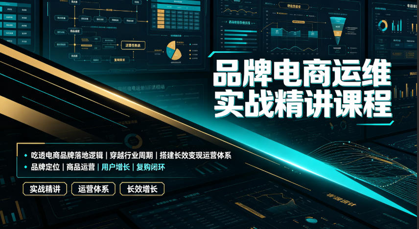 品牌电商运维实战精讲，吃透品牌落地逻辑穿越周期搭建长效变现体系 - 创享网-创享网