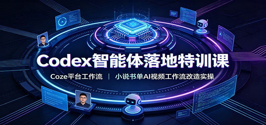 Codex智能体落地特训课，Coze工作流+小说书单AI视频改造实操 - 创享网-创享网