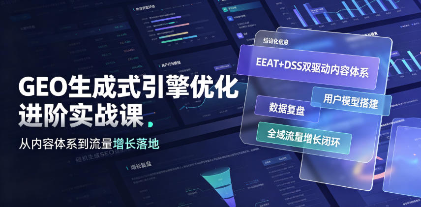 GEO生成式引擎优化进阶，EEAT+DSS双驱动+用户模型+数据复盘+增长闭环-创享网