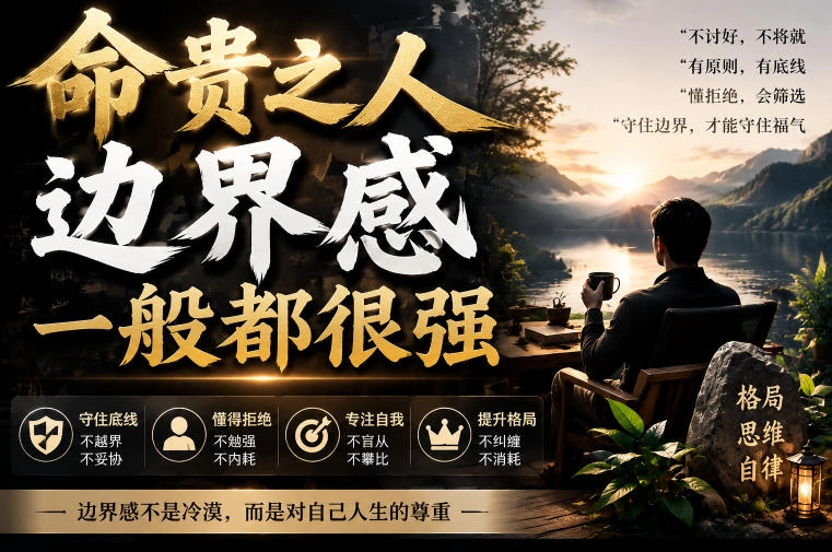命贵之人，边界感一般都很强：5个维度重塑你的内在秩序-创享网