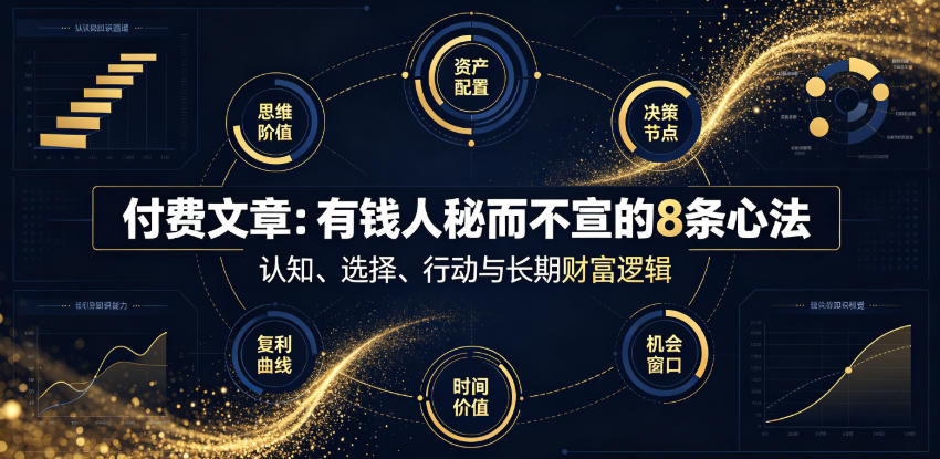 有钱人秘而不宣的8条心法:守财比赚钱更难,智慧决定财富能留多久-创享网