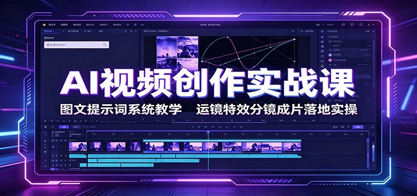 AI视频创作实战，提示词运镜特效分镜成片全流程 - 创享网-创享网
