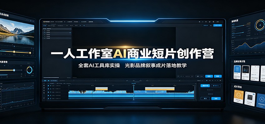 一人AI商业短片：全套工具库×光影叙事×品牌成片落地 - 创享网-创享网