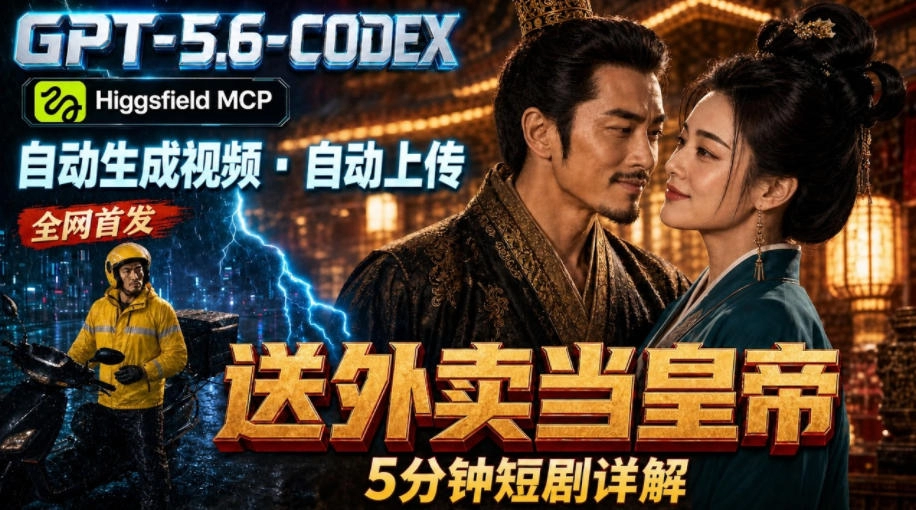 GPT-5.6 Codex+Higgsfield，一条指令生成5分钟短剧自动上传油管 - 创享网-创享网