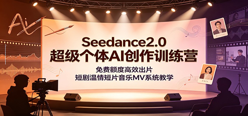 Seedance2.0超级个体AI创作营，短剧温情短片音乐MV全品类一站式出片 - 创享网-创享网