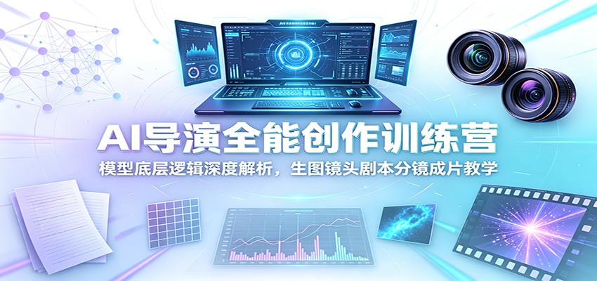 AI导演全能创作训练营，模型底层逻辑+生图镜头剧本分镜成片，一站式商业影像落地 - 创享网-创享网