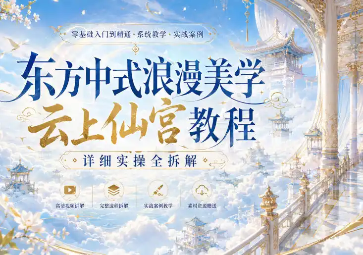 东方中式浪漫美学云上仙宫教程，详细实操全拆解-创享网