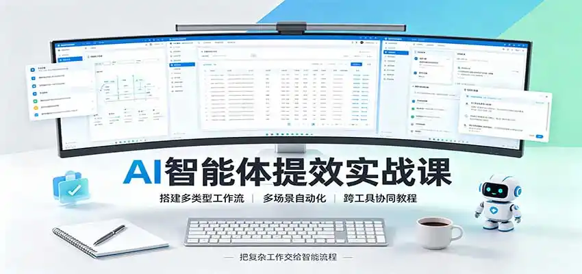 AI智能体提效实战课：搭建多类型工作流，多场景自动化，跨工具协同教程-创享网