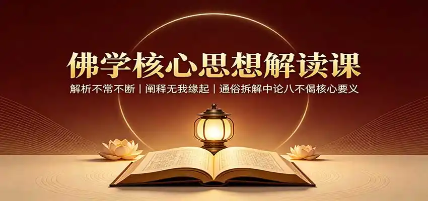 佛学核心思想解读课：解析不常不断，阐释无我缘起，通俗拆解中论八不偈核心要义 - 创享网-创享网