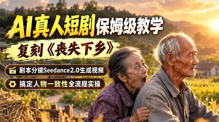 AI真人短剧保姆级教学，复刻《丧失下乡》，剧本分镜Seedance2.0生成视频，搞定人物一致性全流程实操-创享网