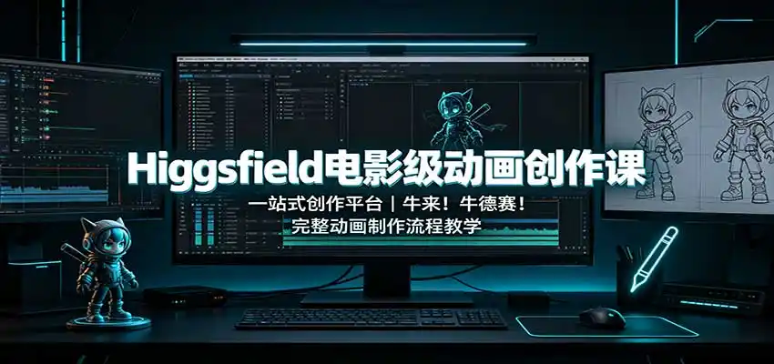 Higgsfield电影级动画创作课：一站式创作平台，牛来！牛德赛！完整动画制作流程教学-创享网