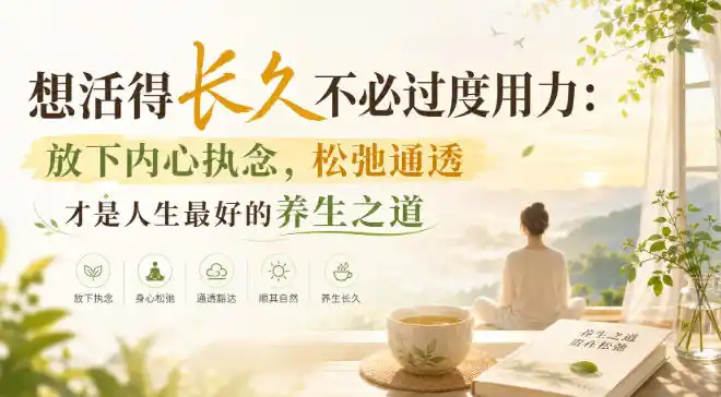 付费文章：想活得长久不必过度用力：放下内心执念，松弛通透才是人生最好的养生之道-创享网