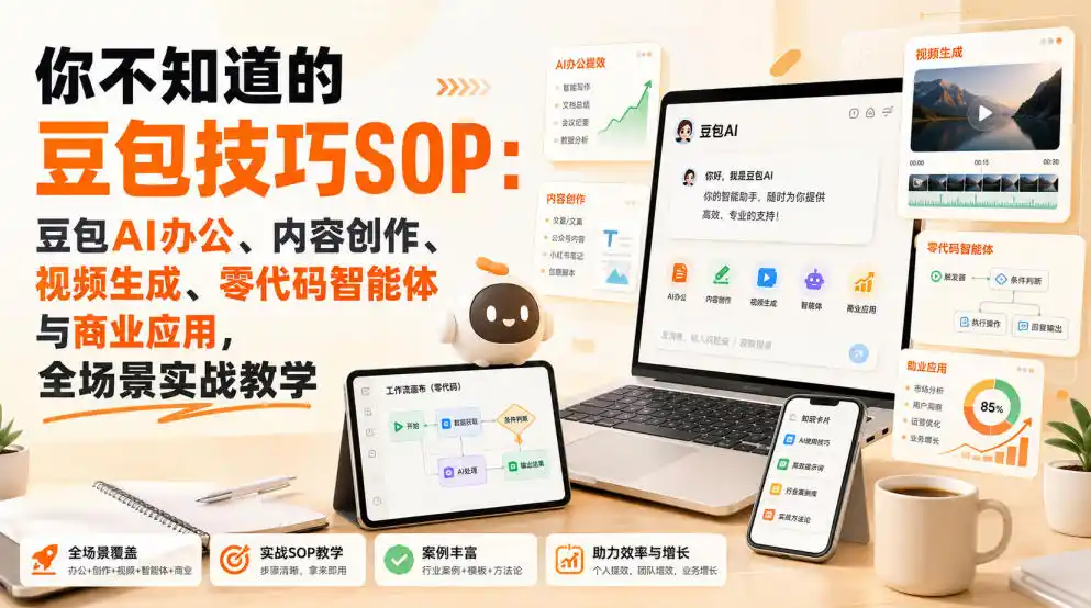 你不知道的豆包技巧SOP：豆包AI办公、内容创作、视频生成、零代码智能体与商业应用，全场景实战教学-创享网