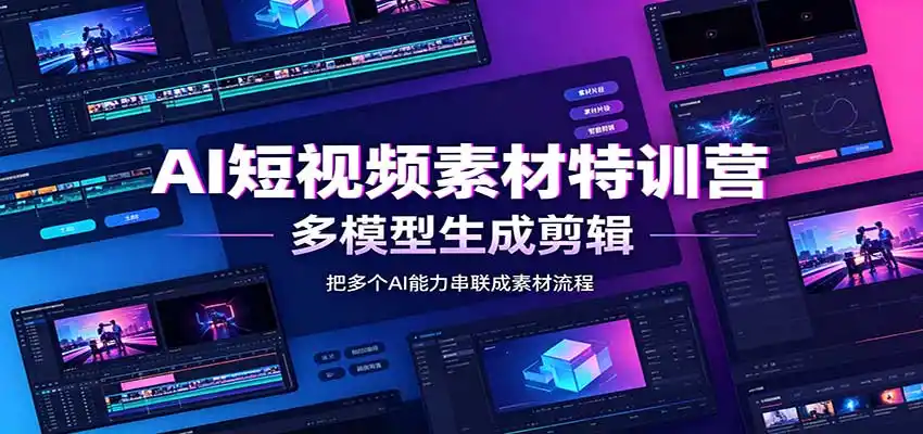AI短视频素材特训营：Codex本地部署实操，多模型生成剪辑，爆量素材挖掘教学-创享网