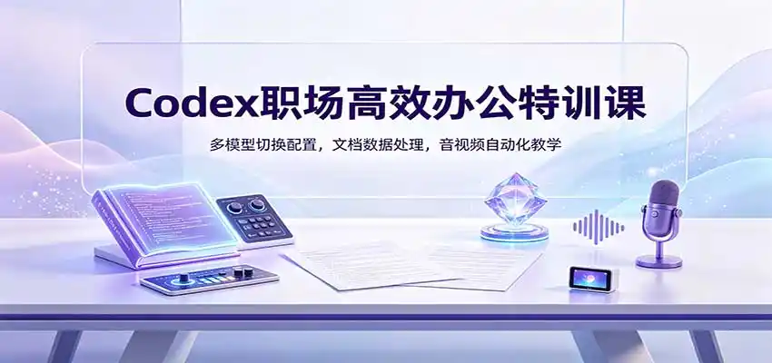 Codex职场高效办公特训课：多模型切换配置，文档数据处理，音视频自动化教学-创享网
