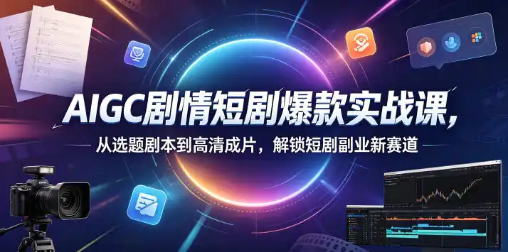 AIGC剧情短剧爆款实战课，从选题剧本到高清成片，解锁短剧副业新赛道(更新0906)-创享网