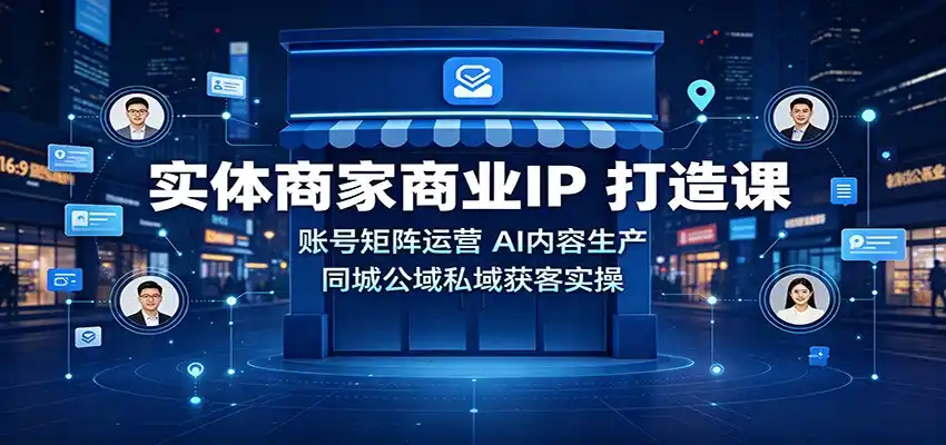 实体商家商业IP打造课：账号矩阵运营，AI内容生产，同城公域私域获客实操-创享网