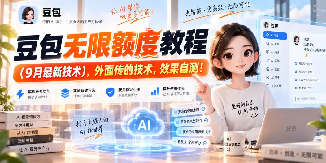 豆包无限额度教程(9月最新技术)，外面传的技术，效果自测！-创享网