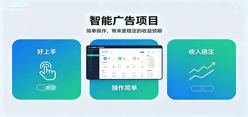 智能广告挂机项目，操作简单上手快，收益稳定可持续。稳定日入300+-创享网