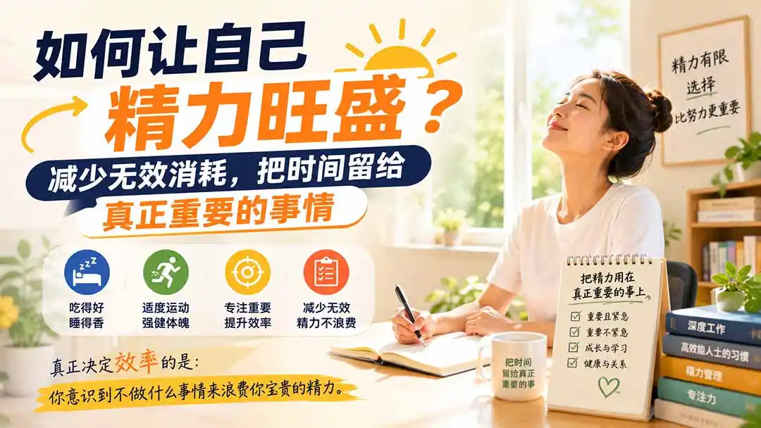 付费文章：如何让自己精力旺盛？减少无效消耗，把时间留给真正重要的事情-创享网