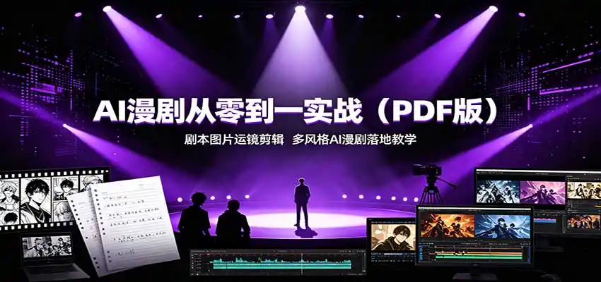 AI漫剧从零到一实战(PDF版)：剧本图片运镜剪辑，多风格AI漫剧落地教学 - 创享网-创享网